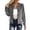 Grey, variant on Jacket for Women Casual Zip Up Lightweight Fall Outerwear Stand Collar Short Coat For Daily Streetwear Velvet Style Womens Coat Black S