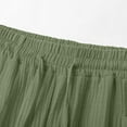 thumbnail image 6 of Capri Pants for Women Summer Casual Loose Straight Leg Drawstring Cropped Lounge Pants with Pockets Green M, 6 of 6