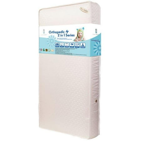 L.A. Baby MT-5182-06MCJ Babys Sweet Dreamland IV 2 in 1 Orthopedic Crib Mattress with Convoluted Foam