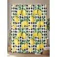 thumbnail image 4 of Farmhouse Yellow Tropical Lemon Shower Curtain, Black And White Plaid Bathroom Decor Curtains Set with Hooks, Waterproof Fabric Home Accessories， Stall 36 X 78 Inch, 4 of 6
