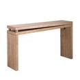thumbnail image 3 of GDF Studio 52.6" Rustic Wood Console Table with Bead Detail, Natural Finish, 3 of 9