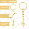 thumbnail image 5 of 34Pcs Alloy Musical Note Keychains Metal Key Chain with Iron Findings Golden Small Music Charm Keyring for Music Teacher Student Graduation Gifts for DIY, 5 of 7