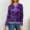 Purple, variant on Women's Autumn Winter Sequin Long Sleeve Cardigan Baseball 1 Women Fall Jacket Long Button Denim Jean Jumpsuit Women Oversize Jean Jacket Western Jean Jacket Lightweight Denim Jacket Light Ladies