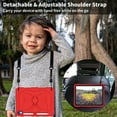 thumbnail image 6 of Dteck Shoulder Strap Case for iPad 10th Generation 10.9 inch 2022,iPad 11-inch (A16) 2025 Heavy Duty Rubber Case Butterfly Wings Kickstand with Pencil Holder Kids Girls Shockoroof Cover,Red, 6 of 7