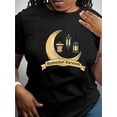 thumbnail image 1 of Camiseta informal con estampado de luna y luz de calle para mujer: cómoda camiseta de manga corta con cuello redondo, perfecta para el verano y el tiempo libre., 1 of 8
