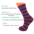 thumbnail image 6 of Combed Cotton Crew Socks for Women Colorful 6 Pairs Size 9-11 - Design 5, 6 of 9