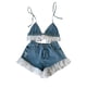 thumbnail image 5 of Jumpingount Conjunto de ropa para niñas, elegante, informal, Adorable, reemplazo, transpirable, de moda, de encaje, para estudiante y adolescente, conjuntos de ropa 110cm, 5 of 6