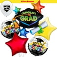 thumbnail image 3 of 2024 Colorful Grad! Graduation Balloons Bouquet Kit - For Kids - Congrats Grad Party Decor Decoration Supplies, 3 of 12