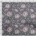 thumbnail image 4 of Soimoi Chinese Floral Printed, Poly Canvas Fabric, Decor Sewing Fabric by The Yard 56 Inch Wide,Decorative Fabric for Curtains Tote Bags, Mauve, 4 of 5