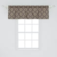 thumbnail image 2 of Ambesonne Damask Window Valance, Classical Oriental Motifs, 42" x 18", Dark Warm Taupe Khaki, 2 of 3
