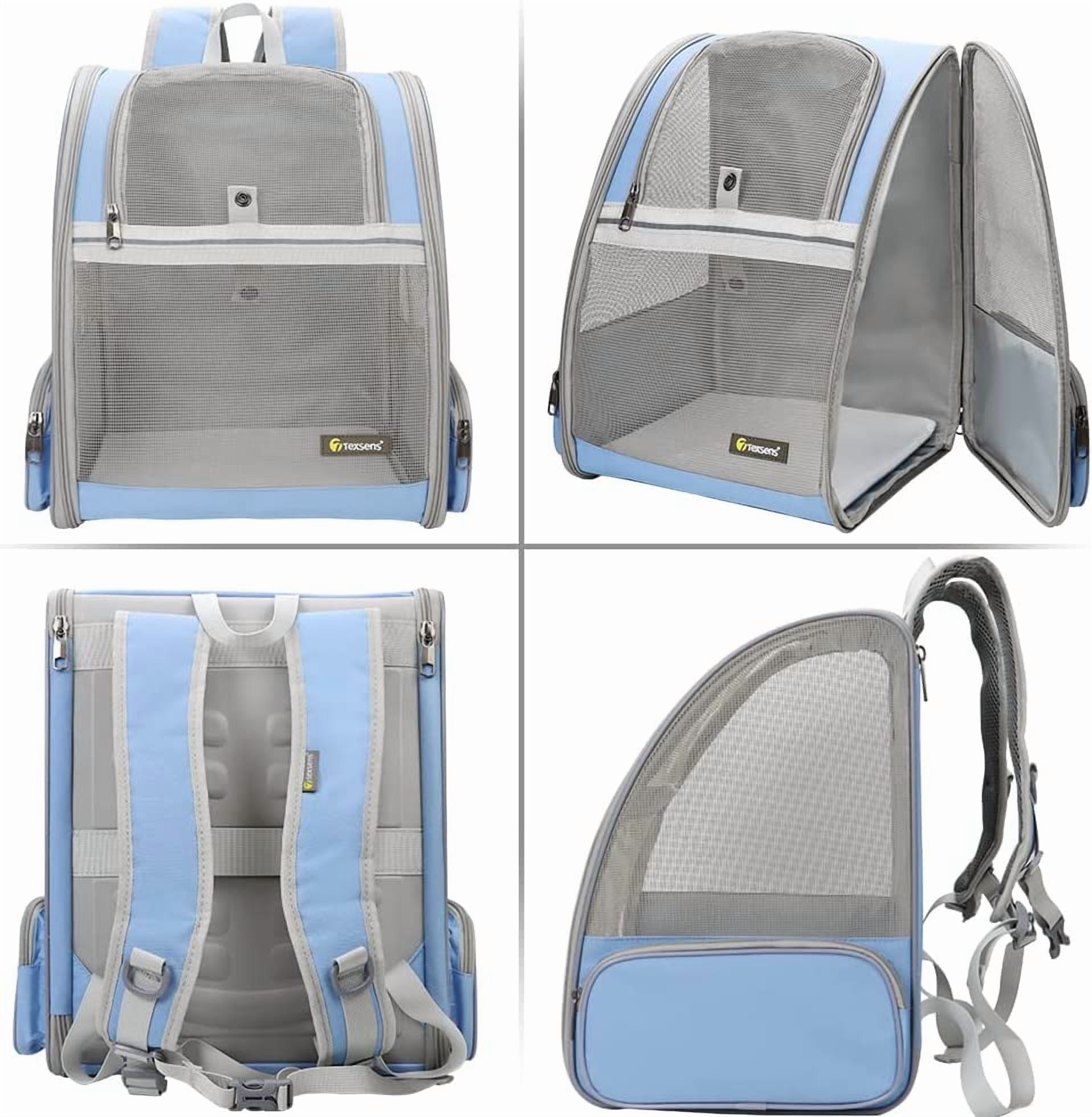 Pet Carrier Backpack with Window Blind for Small Cats Dogs, Ventilated Design, Safety Straps, Buckle Support, Collapsible, Designed for Travel, Hiking, Winter Outing, Outdoor, Go to Vet