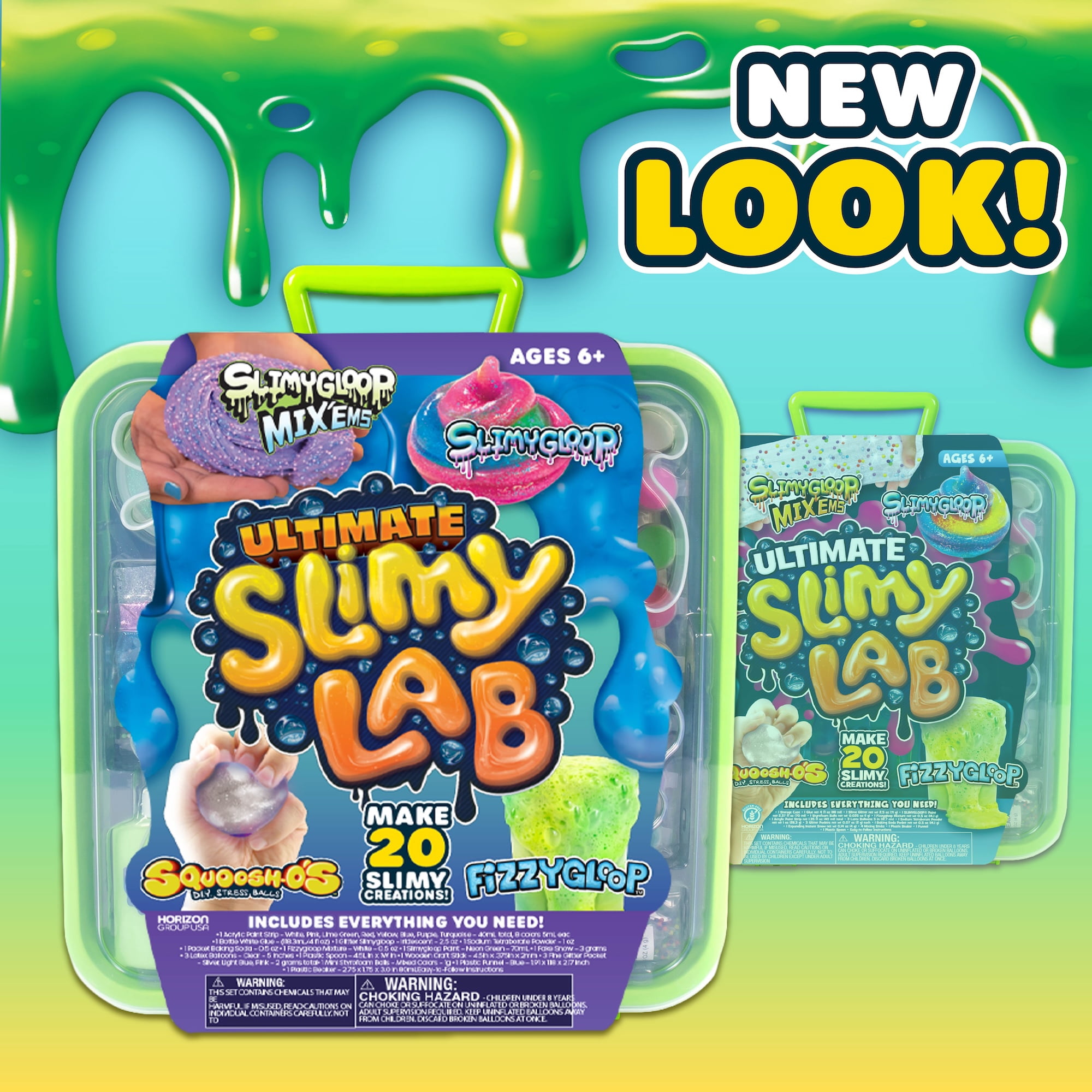 SLIMYGLOOP Ultimate Multicolor Slimy Laboratory, 4-in-1 DIY Slime Activity Kit for Kids, Makes Over 20 Slime Creations, Ages 6+