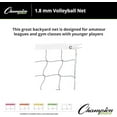 thumbnail image 3 of Champion Sports Vinyl Volleyball Nets, Neon White, 32 x 3-Feet, 3 of 6