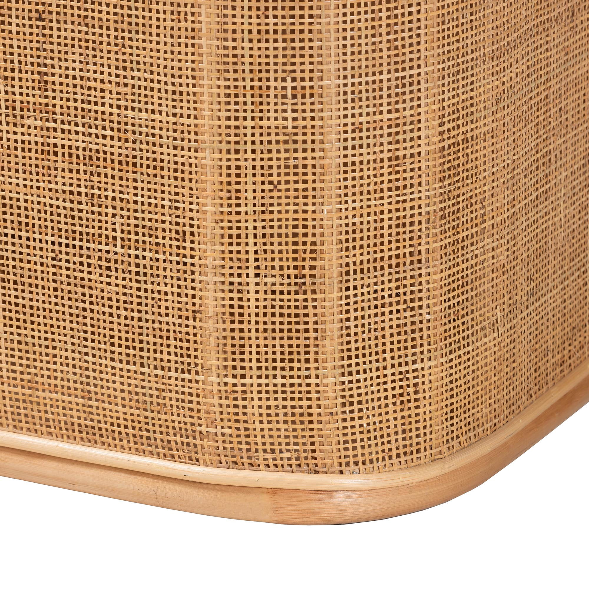 bali & pari Ishana Boho Storage Bench, Natural Rattan, Natural
