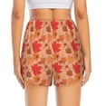 thumbnail image 2 of Lsque Yellow And Red Maple Leaves Printed Women's Running Shorts with Liner Pockets,Elastic Quick Dry Workout Athletic Gym Yoga Shorts,Womens High Waist Shorts-XX-Large, 2 of 9