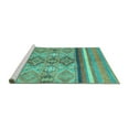 thumbnail image 2 of Ahgly Company Machine Washable Indoor Rectangle Abstract Turquoise Blue Modern Area Rugs, 8' x 10', 2 of 4