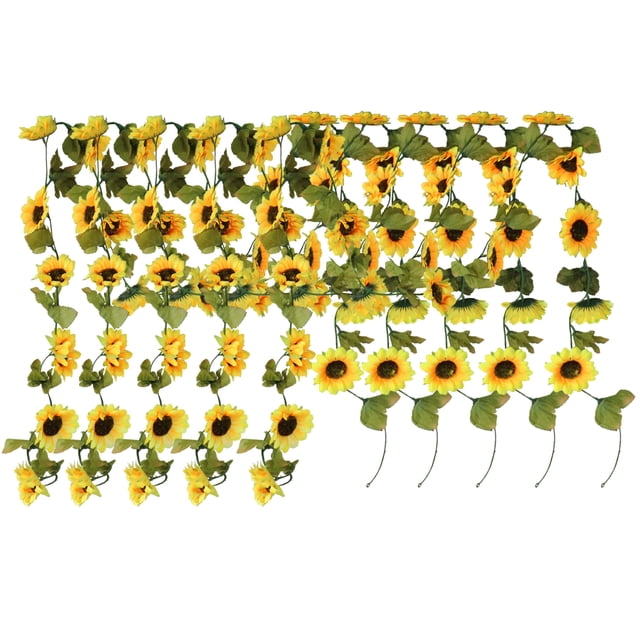 Guirnalda de Girasoles Artificiales Injueey 5 Piezas Decorativa