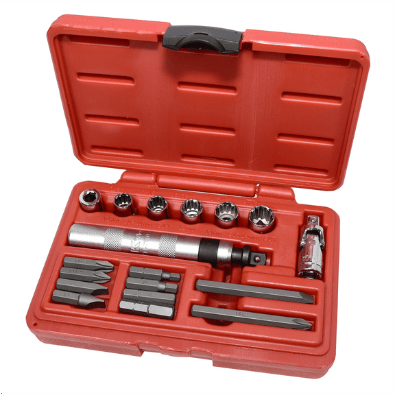 K-Tool 71717 18 Pc. 3/8" Drive Impact Driver Set w/ Multi-Function Sockets