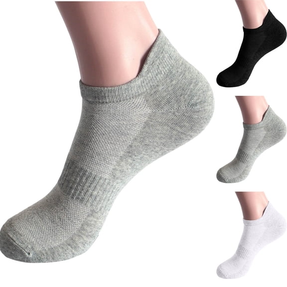 Fewfanhot Men’s Ankle Athletic Socks Cotton Spandex Breathable Low Cut Sport Socks for Daily Workout Running Wear