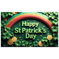 thumbnail image 5 of LUUFILx St Patricks Day Leprechaun Backdrop Rainbow Celebration Gold Coin Festival Banner Shamrock Party Supplies Photography Props Decoration Background, 5 of 8