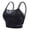 Black, variant on Women Bra Wide Shoulder Strap Hollow Out Floral Pattern Lace Seamless Bandeau Anti-exposure Maximum Comfort Shockproof Push-up Anti-snagging Wireless Yoga Daily Bra