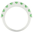 thumbnail image 5 of 1.53 ctw Wedding Band for Women - 18K White Gold Simulated Green Diamond Stackable Eternity Ring, 5 of 6