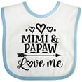 thumbnail image 3 of Inktastic Mimi and Papaw Love Me Boys or Girls Baby Bib, 3 of 4