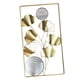 thumbnail image 4 of Decoración de pared de Metal Aureate con espejo, decoración de pared de Metal moderna grande, decoración de pared para sala de estar para dormitorio, Estilo B, 4 of 9
