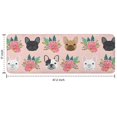 thumbnail image 7 of Pink French Bulldog Flowers Florals Kitchen Rug Mat,Kitchen Runner Rugs Non Skid Washable,Decorative Kitchen Floor Mats for Kitchen,Sink,Laundry,17"x47.2", 7 of 7