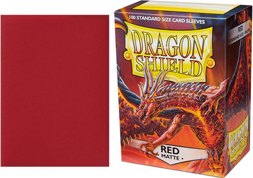 100 Protective Sleeves Dragon Shield Magic MATTE RED Bustine Protettive Rosso 