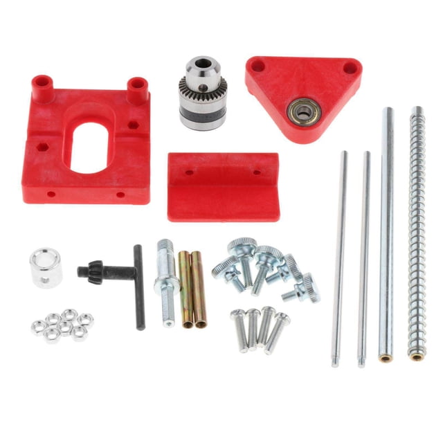 Xingzhi Woodworking Punch Locator Drill Guide Adjustable Drilling Template Red