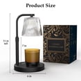 thumbnail image 3 of Candle Warmer Lamp with Timer Dimmer, Adjustable High Wax Warmer Lamp for Jar Candles, Birthday Gifts for Women, House Warming Gifts New Home Decor, Black (2 Bulbs included), 3 of 12