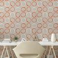 thumbnail image 3 of Ambesonne Orange Peel & Stick Wallpaper for Home, Simple Art Sketchy Circles, 13"x36", Dust and White, 3 of 6