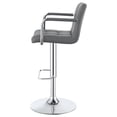 thumbnail image 5 of Palomar Adjustable Height Bar Stool Grey and Chrome, 5 of 10