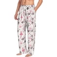 thumbnail image 6 of Salouo Rabbit And Carrot Print Pajama Pants for Men, Lounge Pants Elastic Waistband Casual Men's sleepwear Loungewear Sleep Pajama Pant -Medium, 6 of 7