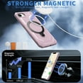 thumbnail image 5 of Designed For iPhone 16e Phone Case,With 360° Spin Magnetic Stand Ring Kickstand,Fit for Mag-Safe,Military Grade Shockproof Heavy Duty Dropproof Tough Rugged Phone Case,Pink, 5 of 6