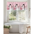 thumbnail image 6 of Pink Christmas Snowman Kitchen Valances for Windows Plaid Trees Winter Snowflake Valance Curtains&nbsp; for Kitchen /Living Room/Bedroom/ Bathroom Decor, 54"x18 " ,Rod Pocket 1 Panel,, 6 of 8