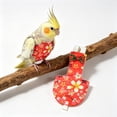 thumbnail image 5 of Cherry Blossom Parrot Diaper Flight Suit, Adjustable Bird Waste Catcher Harness, For Budgie Conure Lovebird Travel (Red Floral)-1, 5 of 6