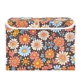 thumbnail image 7 of Yayeee Collapsible Cube Storage Bin with Lid Fabric Closet Decorative Basket with Handles, Colorful Flowers, 7 of 7
