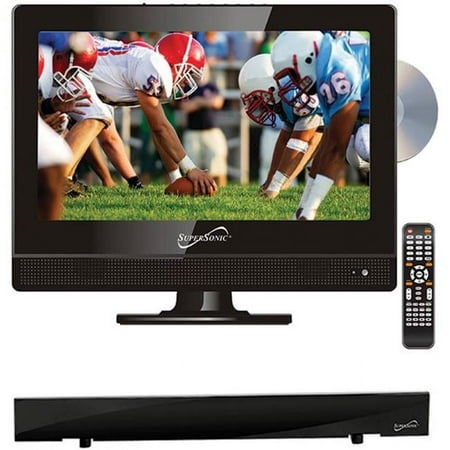 Supersonic 818549021673 13.3 in. Class - HD LED TV & DVD Combo - 720P, 60Hz HDTV Flat Digital Antenna