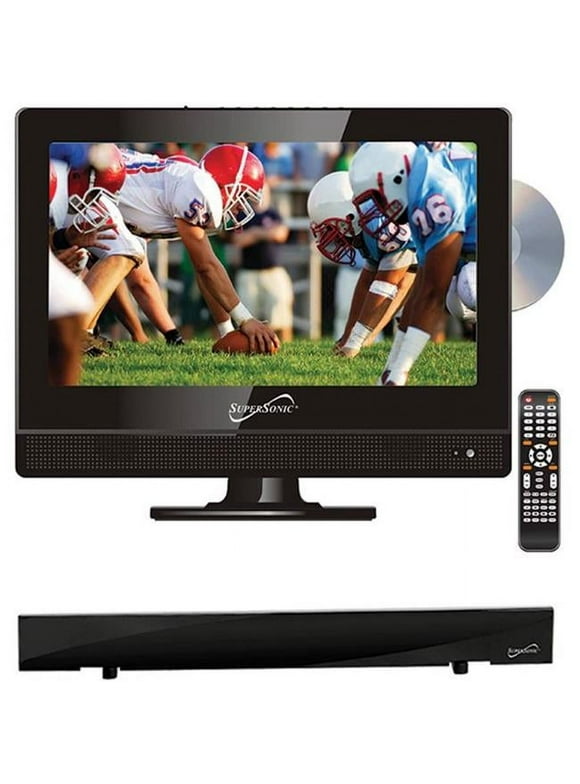 Supersonic 818549021673 13.3 in. Class - HD LED TV & DVD Combo - 720P, 60Hz HDTV Flat Digital Antenna
