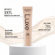Luxe Changing Foundation for Medium Skin Tone with Essential Brush Set – Smooth, Buildable Coverage – Includes Professional Makeup Brush for Flawless Application