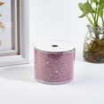thumbnail image 3 of 10 Yards 2.5" Glitter Mesh Wired Ribbon Pink Sparkling Metallic Mesh Ribbon Sequins Wired Edge Tulle Roll Spool Net, 3 of 7