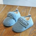 thumbnail image 2 of Kids Boots Winter Girls Soft Sole Indoor Slippers Warm Lined Booties Easy on Design Cozy Home Floor Footwear Toddler Girl Boots Blue 12.5, 2 of 4