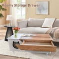 thumbnail image 4 of EDTara Modern 2-Tier Coffee Table Cat House, Hidden Cat Litter Box Enclosure Featuring Open Storage Shelf for a Versatile Living Room Solution, 4 of 8
