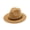 Khaki, variant on Jazz Cap Wide Brim Breathable Solid Color Fedora Hat Winter Floppy Women Cap Streetwear