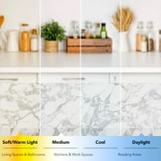 Instant Granite Countertop Vinyl Laminate Sheet | Peel & Stick | Durable Self-Adhesive Paper Roll Resists Heat, Stains, Water | Kitchen & Bath | 36” x 72” (3 x 6) | Marble Design | Gray
