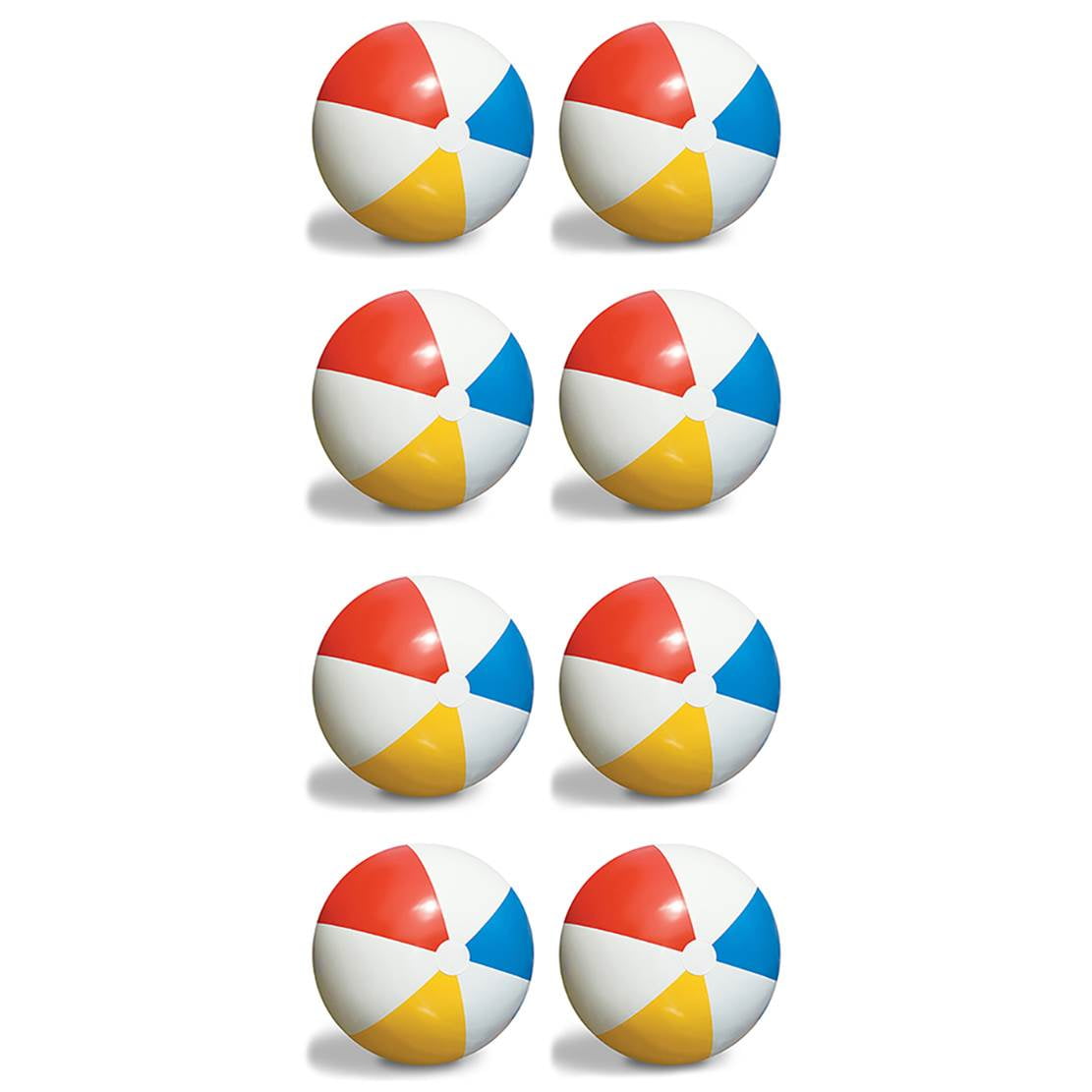 Swimline 36Inch Inflatable Classic Rainbow Giant Beach Balls (8 Pack
