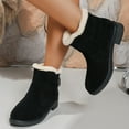 thumbnail image 6 of Wowcloth Women's Platform Round Toe Mid-Calf Boots - Fashion Casual Slip-On with Thick Lining & Low Heel Ankle Booties for Everyday Wear, 6 of 9