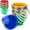 4 Colors, variant on 24 Pcs Beach Bucket Sand Buckets Bulk for  5 Inch Colorful Fun Plastic Pails and Sandcastle Moldr (4 Colors)
